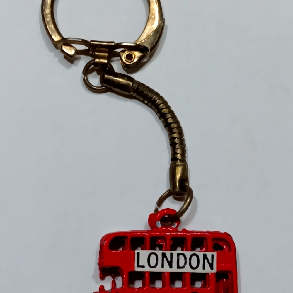 Vintage London Red Bus Keychain